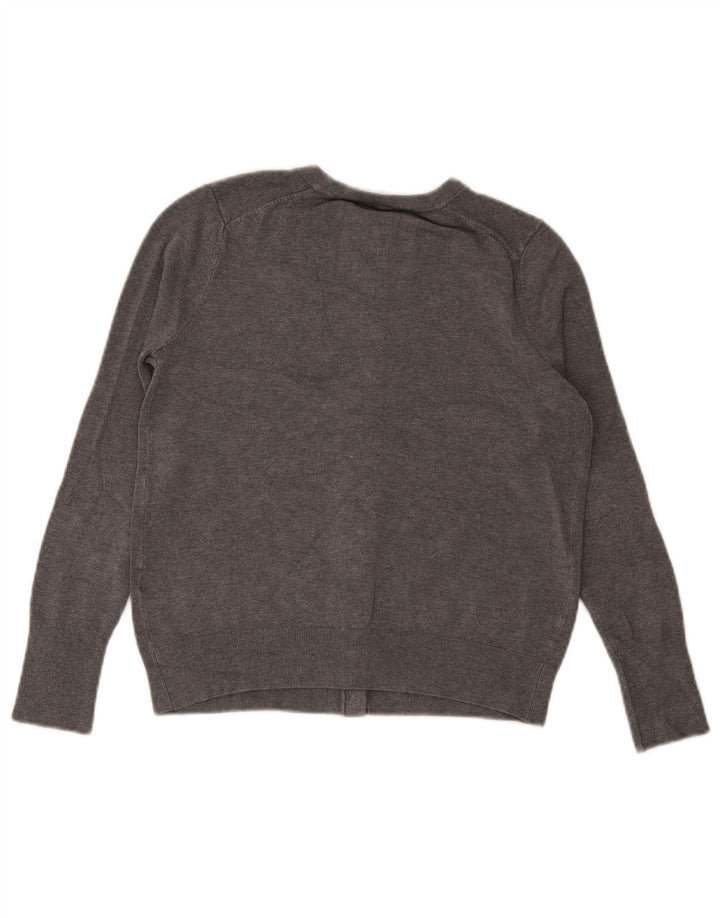 Maglione cardigan da donna Zara UK 12 Viscosa grigio medio