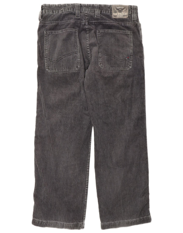 Pantaloni dritti in velluto a coste da uomo Tommy Hilfiger W34 L30 Grigi