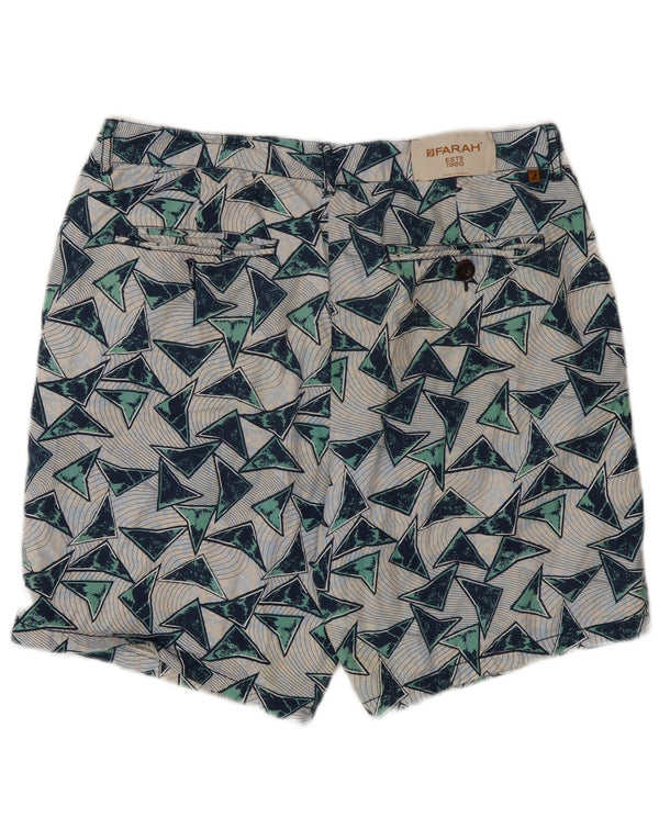Pantaloncini chino da uomo Farah W32 cotone geometrico multicolore medio
