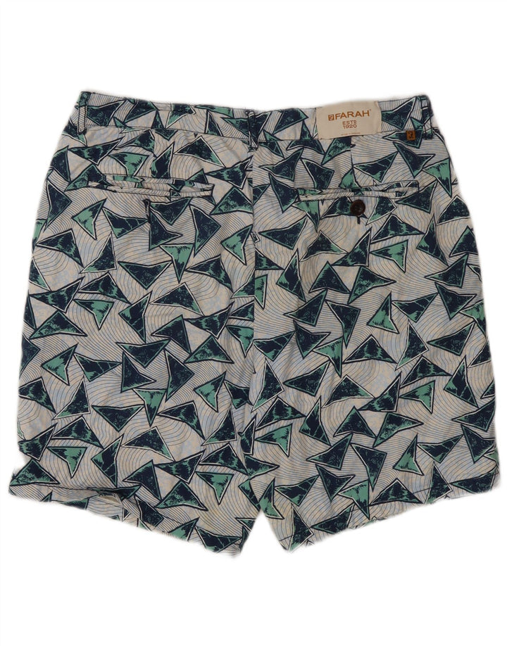 Pantaloncini chino da uomo Farah W32 cotone geometrico multicolore medio