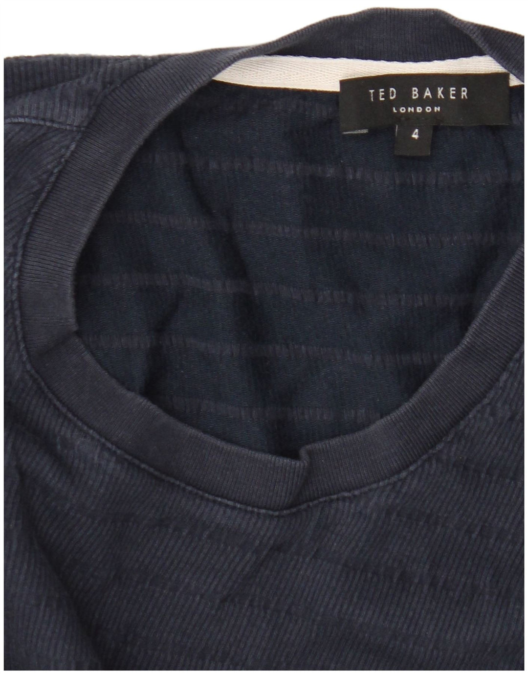 T-shirt da uomo Ted Baker taglia 4 grande in cotone blu navy