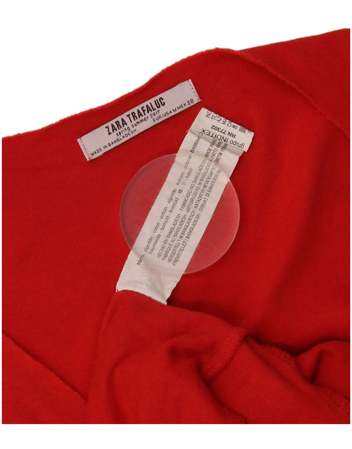 Abito a trapezio Trafaluc da donna Zara UK 14 cotone rosso medio