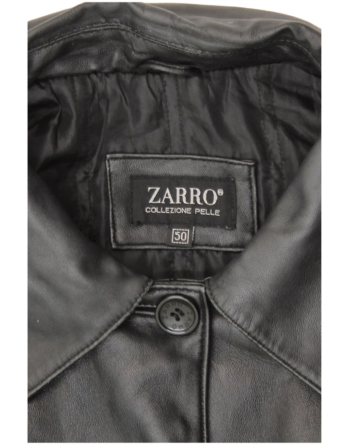 Cappotto in Pelle Donna Zarro IT 50 XL Pelle Nera