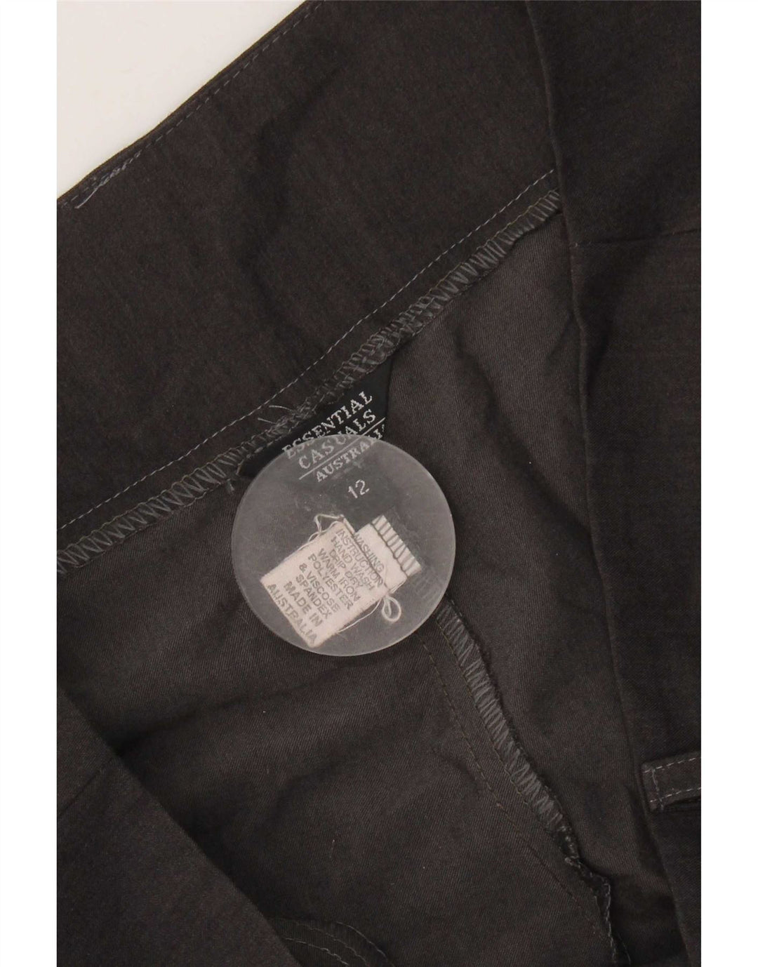 Pantaloni casual dritti da donna Essential US 12 Large W32 L28 Grigi