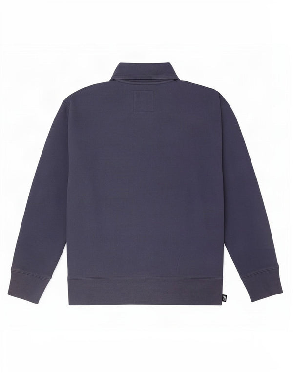 Hollister Mens Zip Neck Sweatshirt Jumper Small Blue Cotton