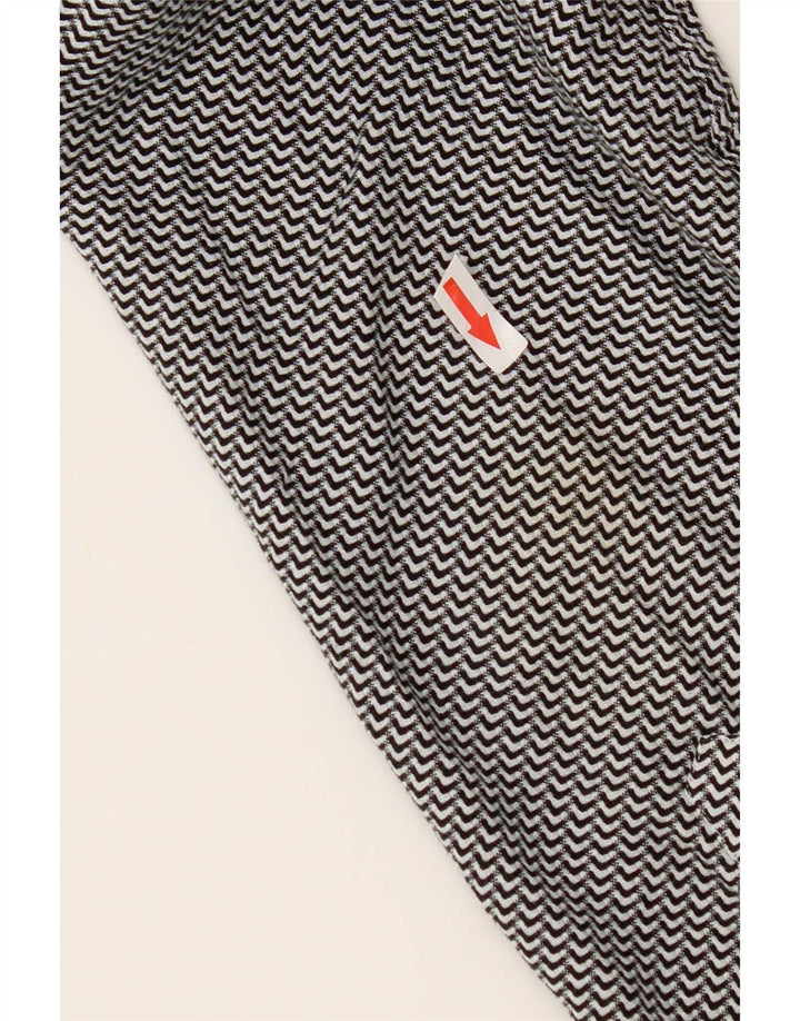 Camicia Reiss da uomo slim fit in cotone Chevron nero medio