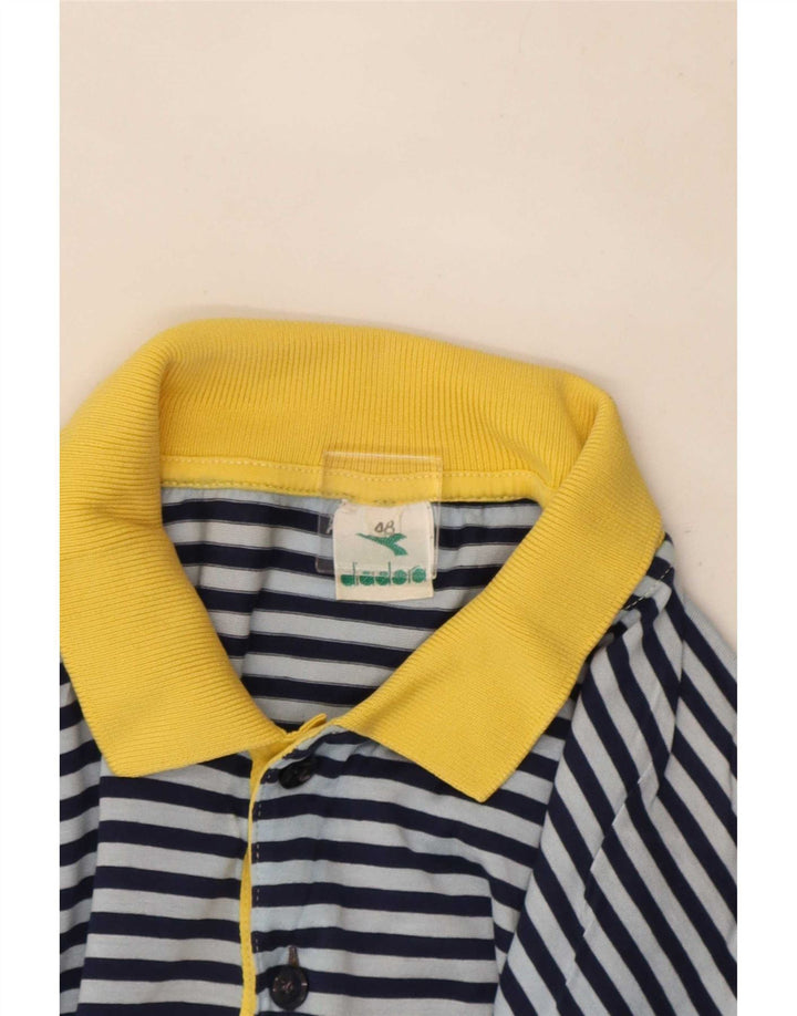 Polo Diadora Uomo IT 48 Small Blu a Righe