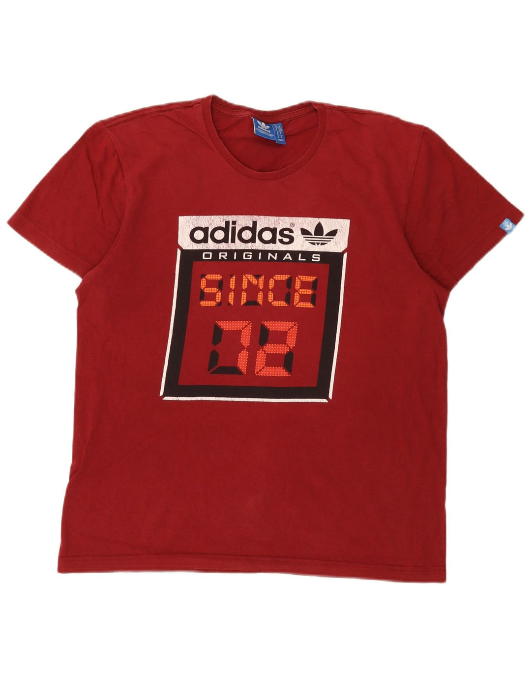 T-shirt grafica da uomo Adidas Top Borgogna media