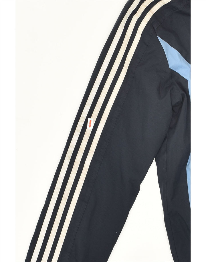 ADIDAS Boys Hooded Tracksuit Top Jacket 11-12 Years Navy Blue Colourblock | Vintage Adidas | Thrift | Second-Hand Adidas | Used Clothing | Messina Hembry 