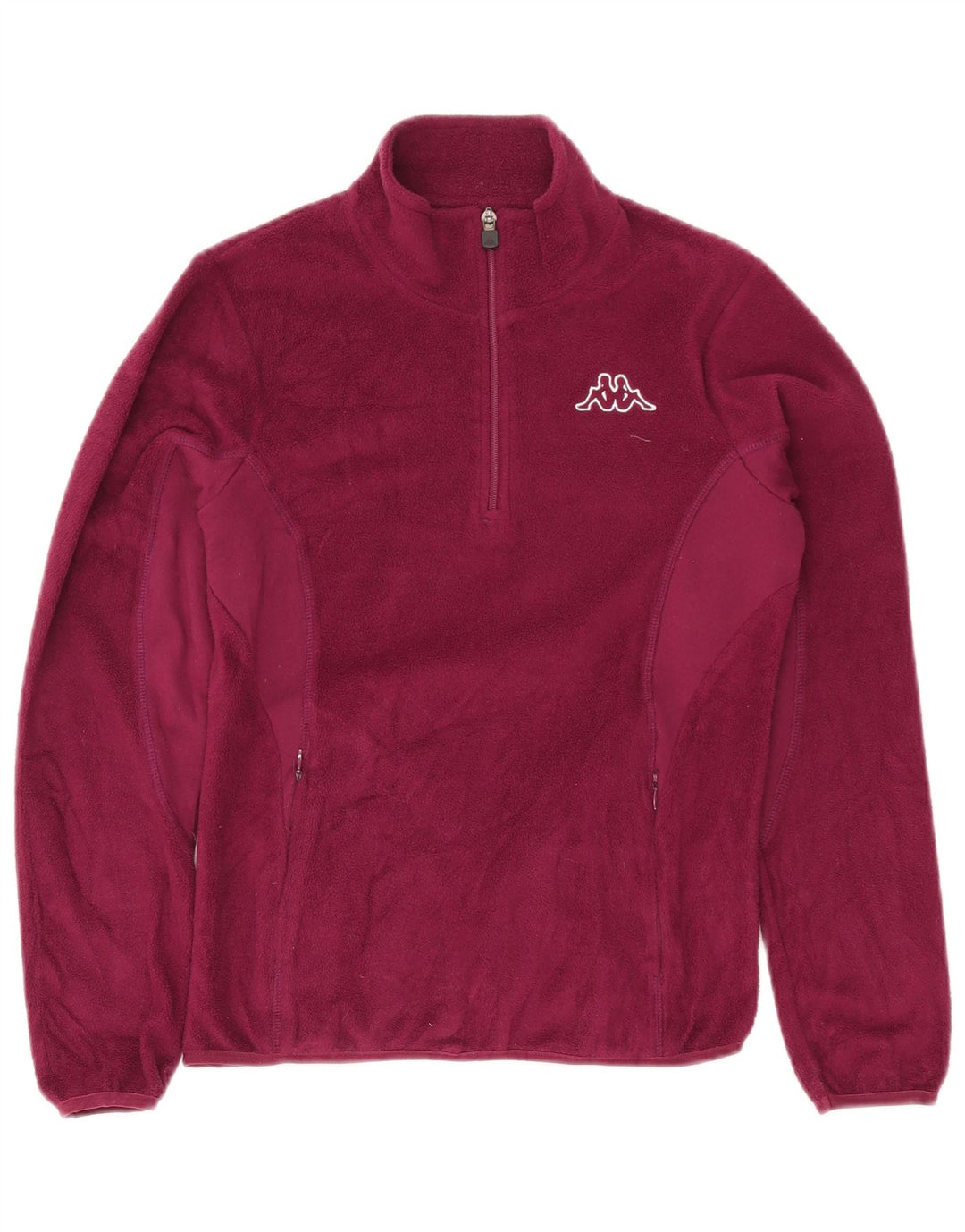 Maglione in pile da donna Kappa con zip e collo UK 14 poliestere viola medio