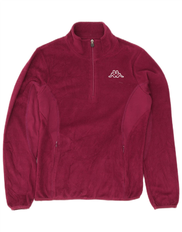 Maglione in pile da donna Kappa con zip e collo UK 14 poliestere viola medio