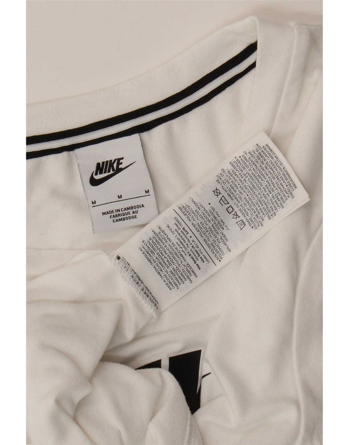 T-shirt grafica da donna Nike Top UK 14 poliestere bianco medio