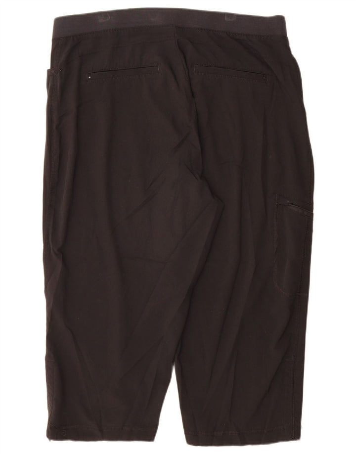 Pantaloni Capri cargo cargo da donna dalla vestibilità comoda US 14 XL W34 L20 neri
