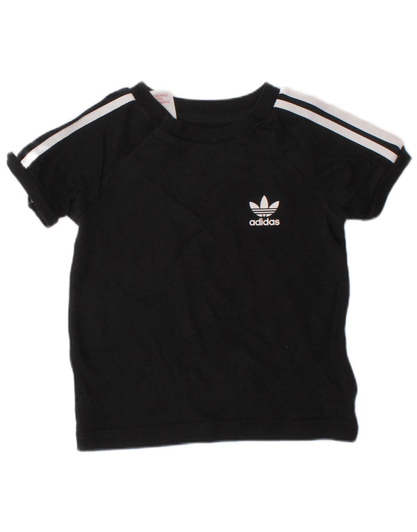 T-shirt ADIDAS per neonato 6-9 mesi in cotone nero