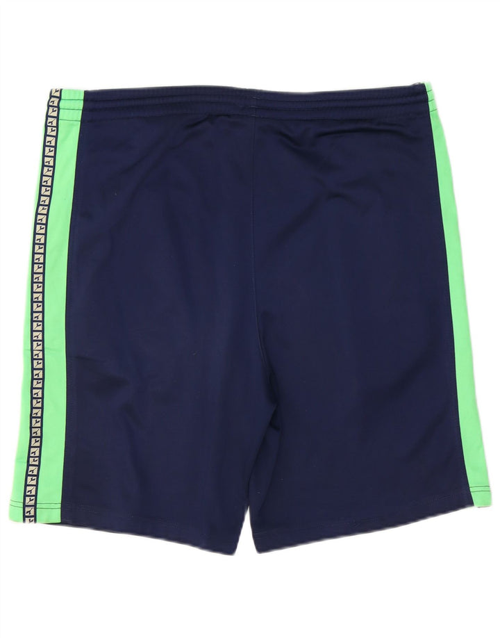 Pantaloncini sportivi grafici da uomo Diadora Large in poliestere color block blu navy
