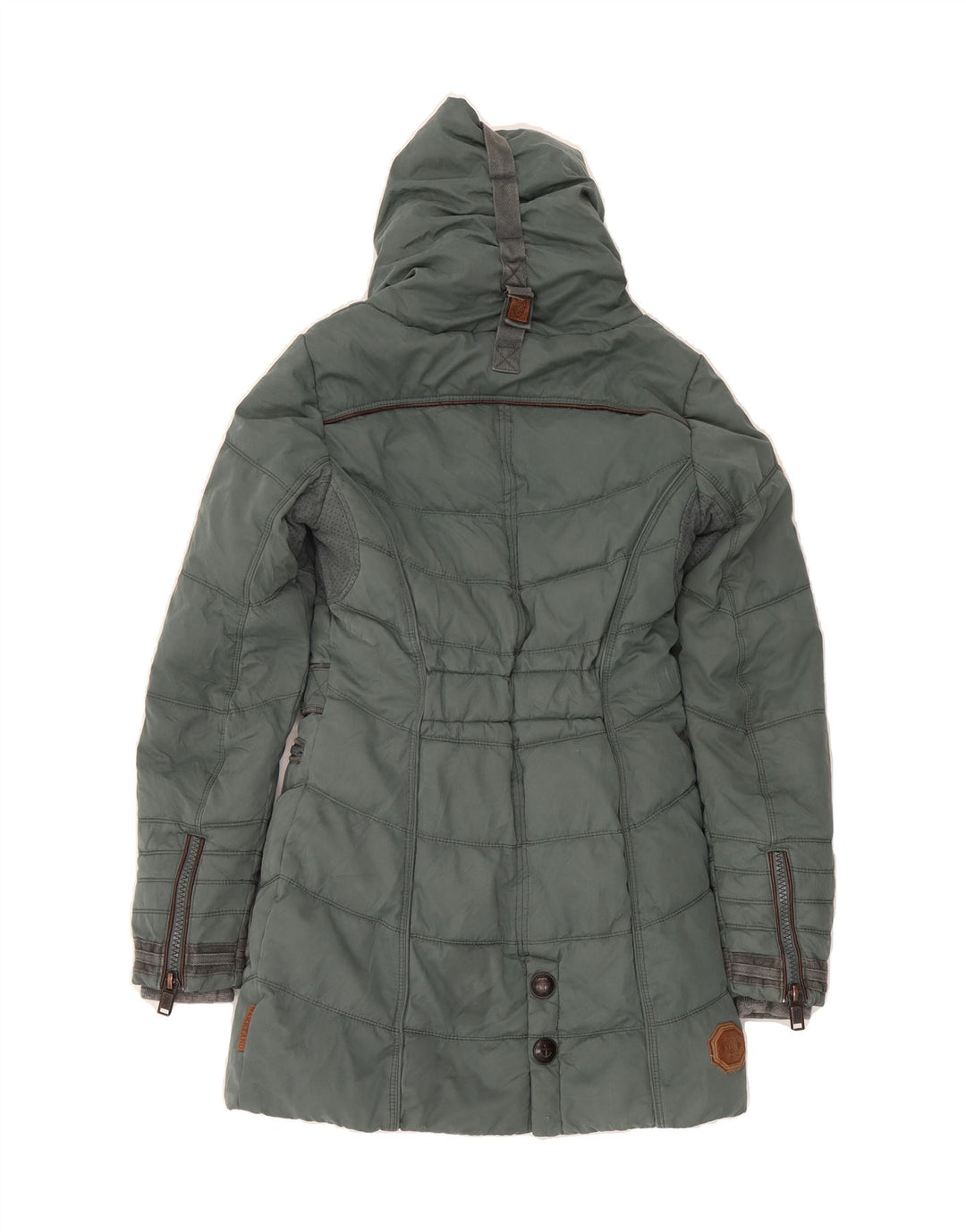 NAKETANO Womens Padded Jacket UK 6 XS Green Cotton Vintage Naketano and Second-Hand Naketano from Messina Hembry 