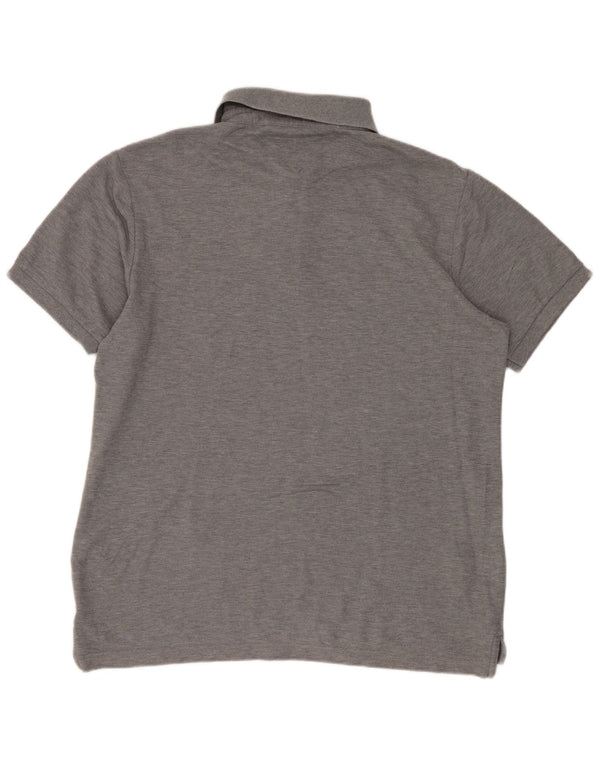 Polo slim fit da uomo Tommy Hilfiger XL in cotone grigio