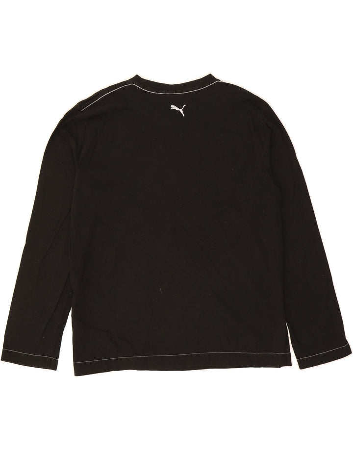PUMA Mens Graphic Top Long Sleeve XL Black Colourblock Cotton Vintage Puma and Second-Hand Puma from Messina Hembry 