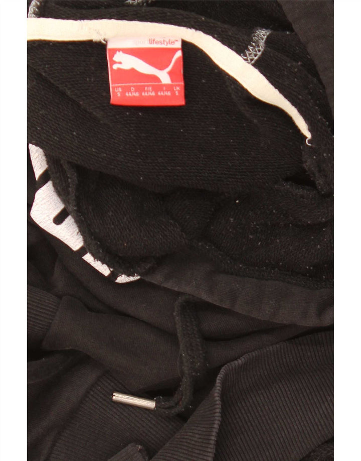 Felpa con cappuccio grafica da uomo Puma Small nera