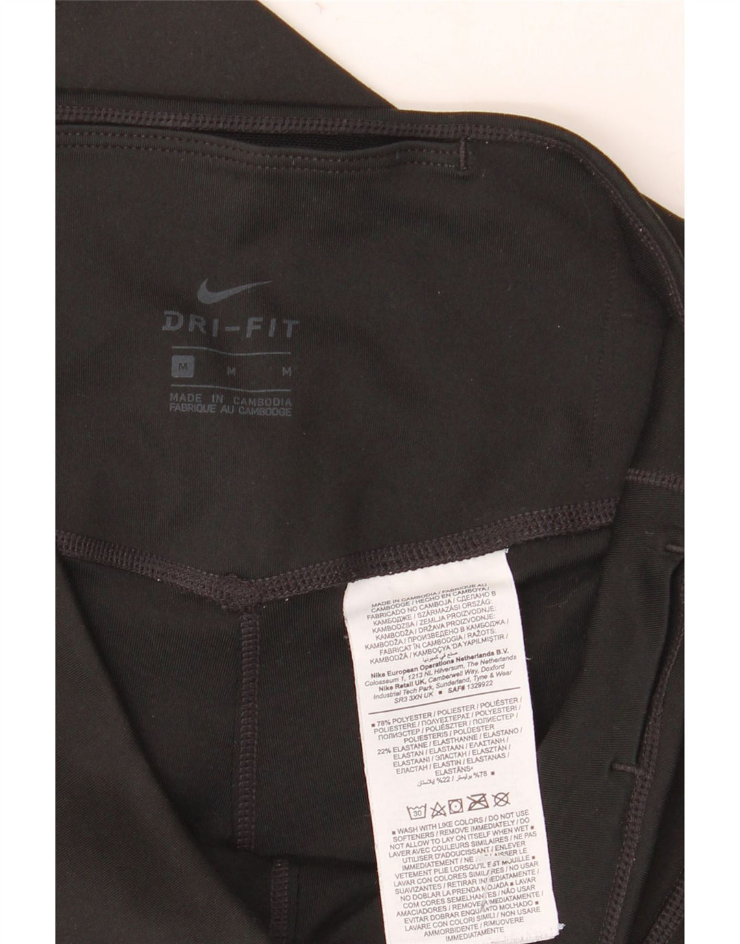 Leggings NIKE Dri Fit da donna UK 12 medio nero poliestere