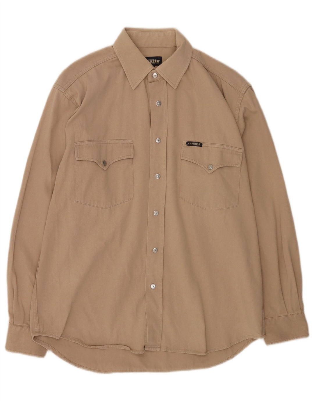 Camicia da uomo Carrera in cotone marrone medio
