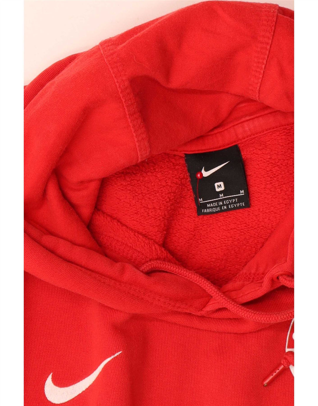 Felpa con cappuccio grafica Nike da uomo in cotone rosso medio