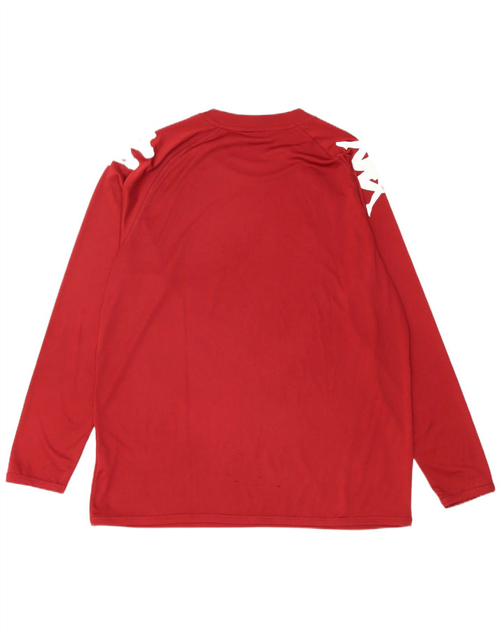 Top grafico da uomo KAPPA manica lunga 2XL poliestere marrone