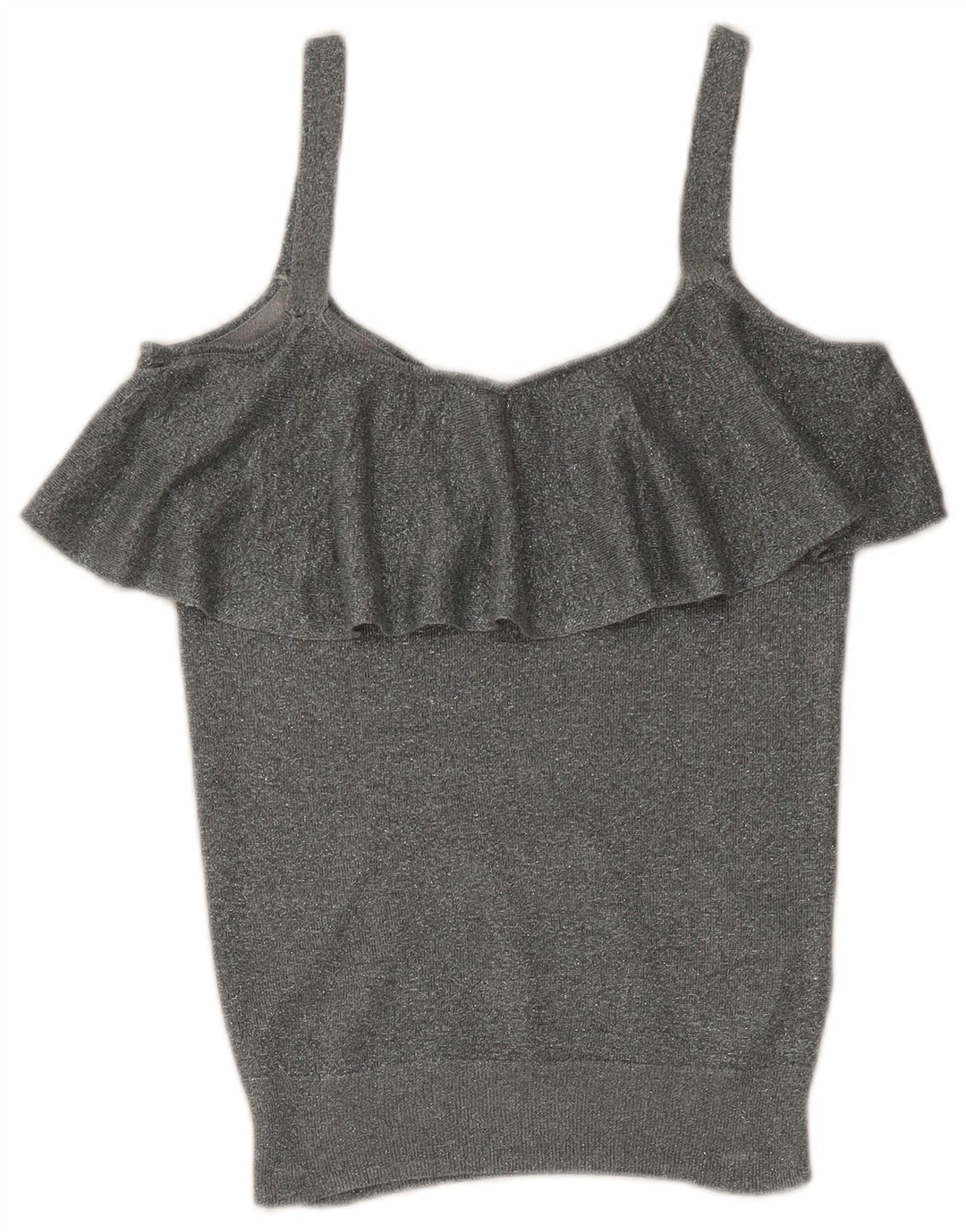 Canotta corta da donna Oasis UK 6 XS Viscosa chiazzata argento