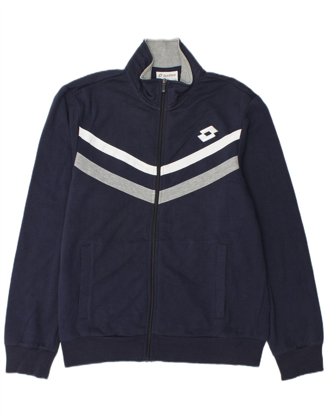 Giacca da ginnastica da uomo Lotto grande in cotone color block blu navy