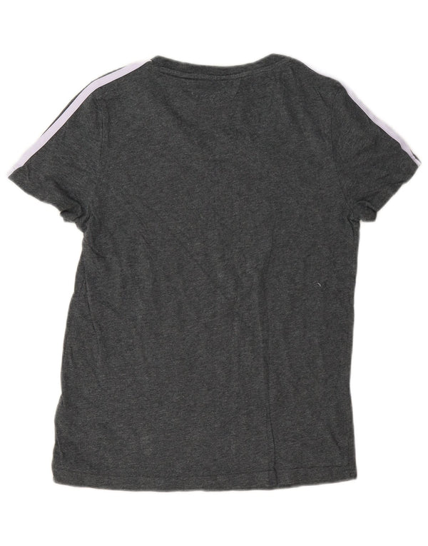 T-shirt da donna Adidas Top UK 8/10 piccola in cotone grigio