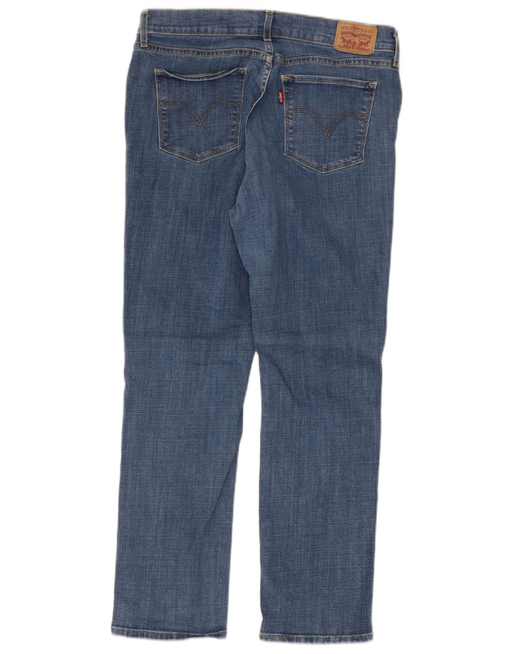LEVI'S Jeans dritti dalla vestibilità classica classica da donna US 12 Large W32 L28 Blu