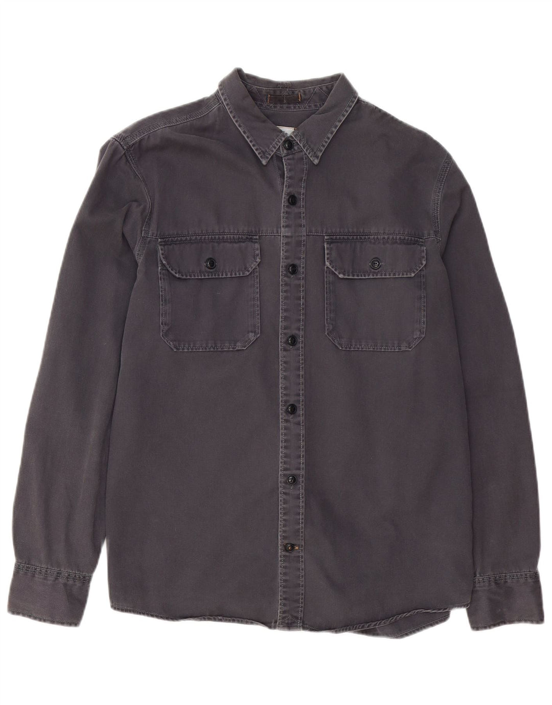 FAT FACE Camicia da uomo grande in cotone grigio