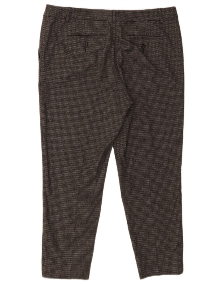 Pantaloni corti slim da donna Max & Co. UK 14 Large W34 L24 a quadri grigi