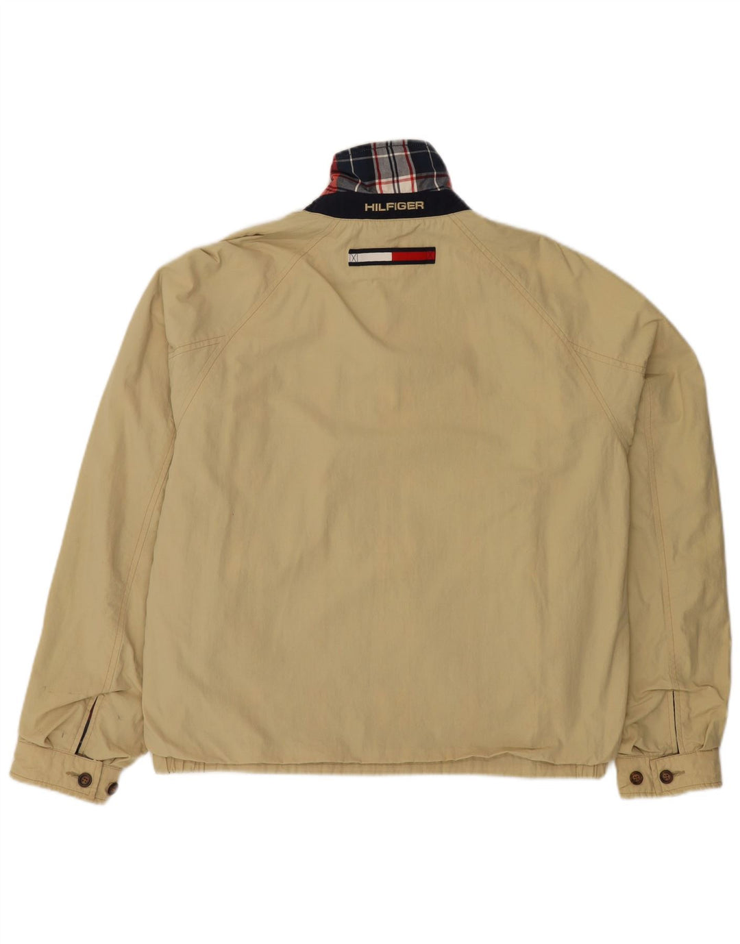 TOMMY HILFIGER Giacca reversibile da uomo UK 38 Nylon medio a quadri blu navy