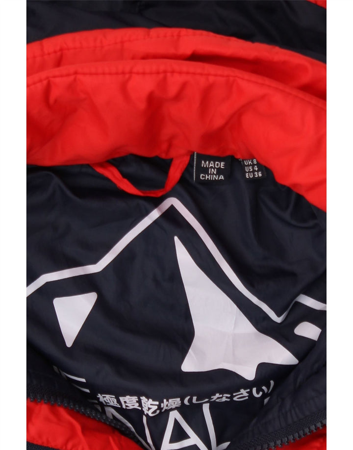 Giacca imbottita con cappuccio da donna Superdry UK 8 Small Poliestere rosso