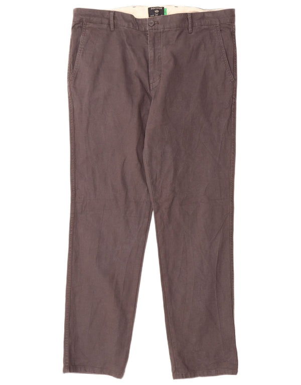 Pantaloni chino dritti da uomo Dockers W36 L32 in cotone grigio