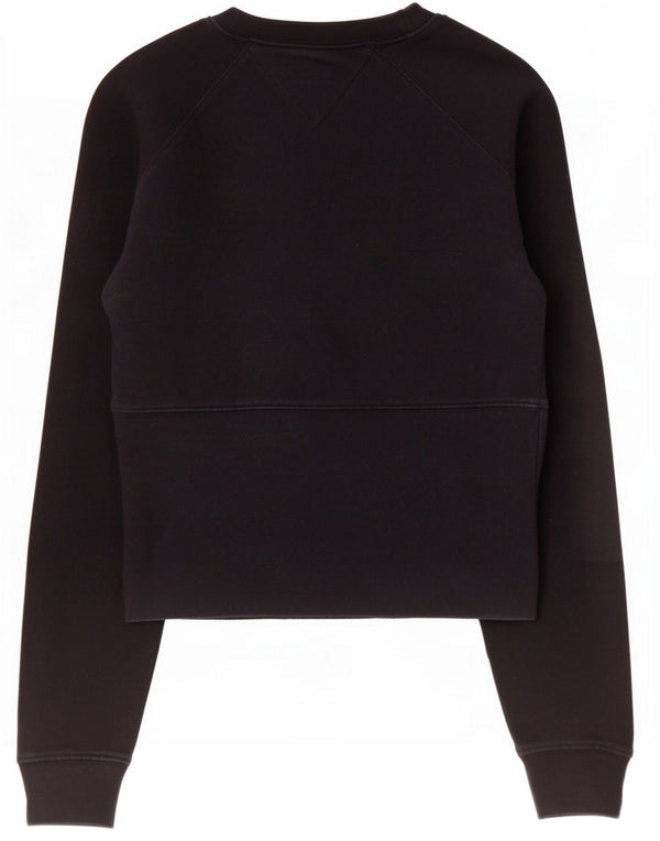 Felpa da donna Tommy Hilfiger maglione UK 12 medio nero