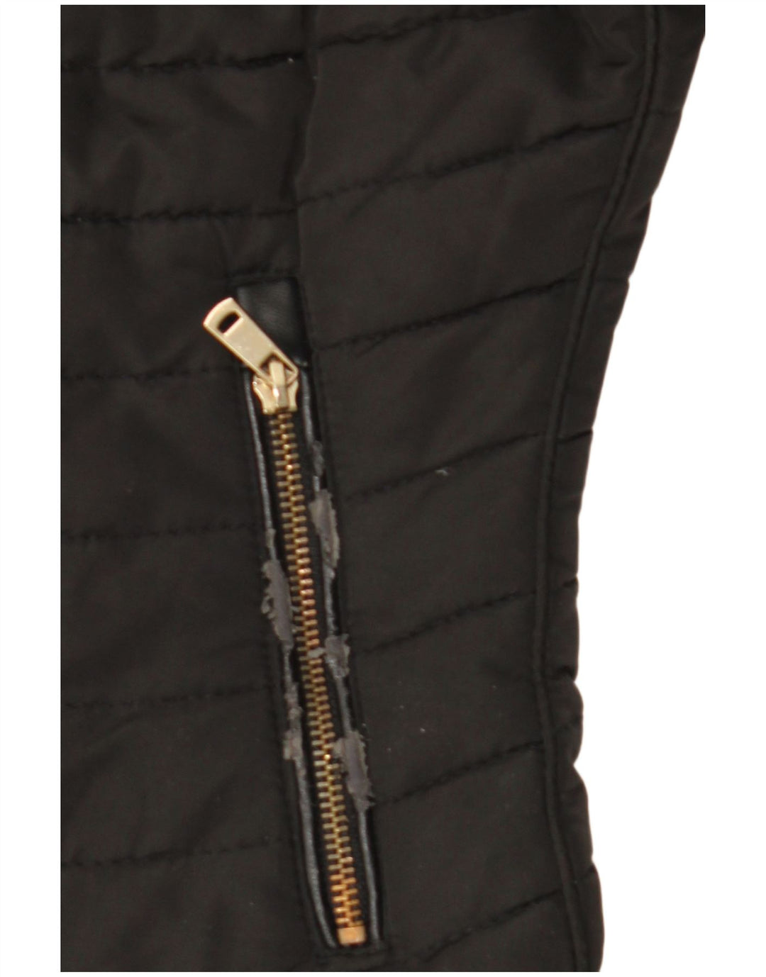 Giacca imbottita con cappuccio da donna Zara UK 10 piccola poliestere nero
