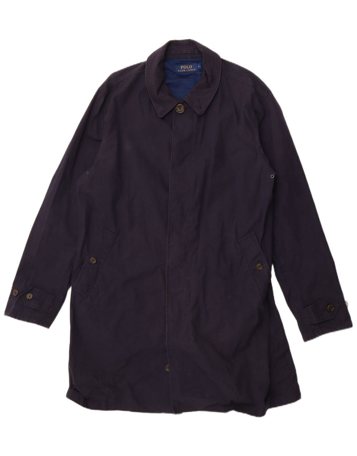 Cappotto da donna Polo Ralph Lauren UK 16 grande cotone blu navy