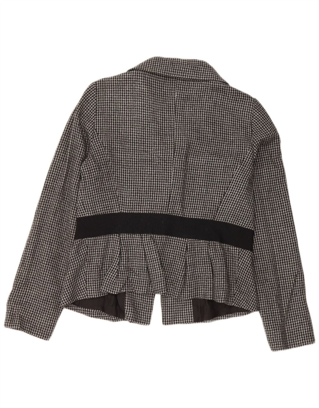 Giacca blazer a 2 bottoni corta da donna Max & Co. UK 14 pied de poule grigio medio