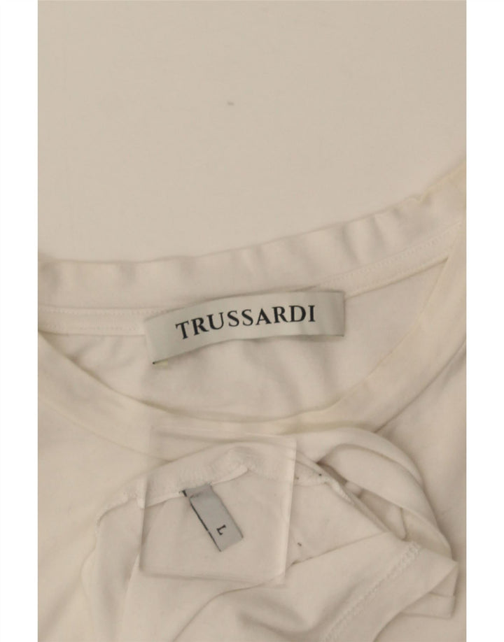 T-shirt Donna Trussardi Top UK 14 Large Bianca