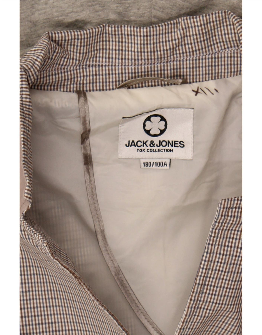 JACK & JONES Boys Hooded Blazer Jacket 13-14 Years Multicoloured Check Vintage Jack & Jones and Second-Hand Jack & Jones from Messina Hembry 