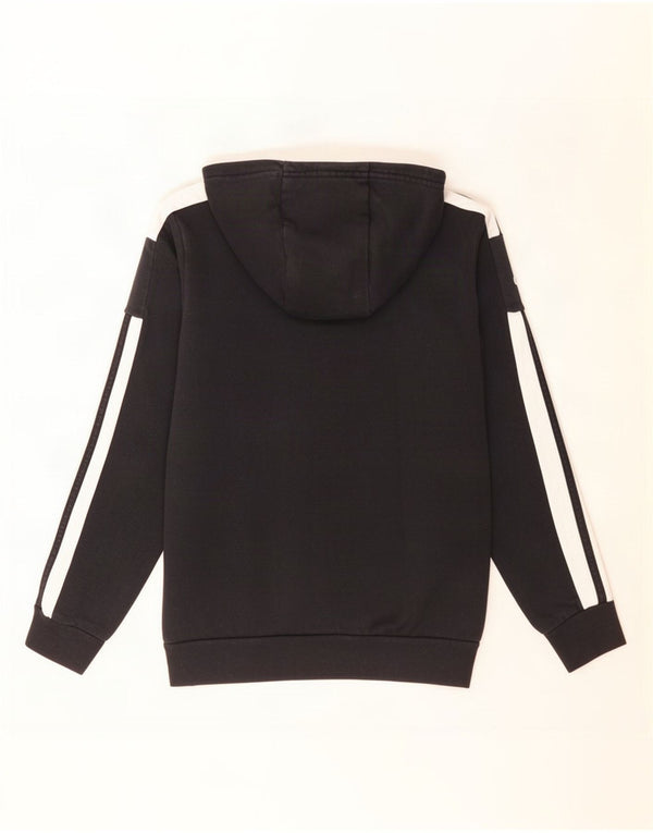 Felpa con cappuccio da uomo Adidas Small in cotone color block nero