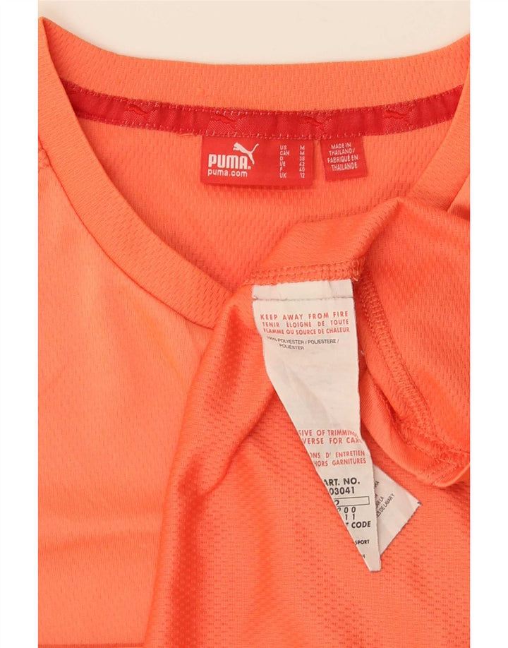 T-shirt da donna Puma UK 12 poliestere arancione medio