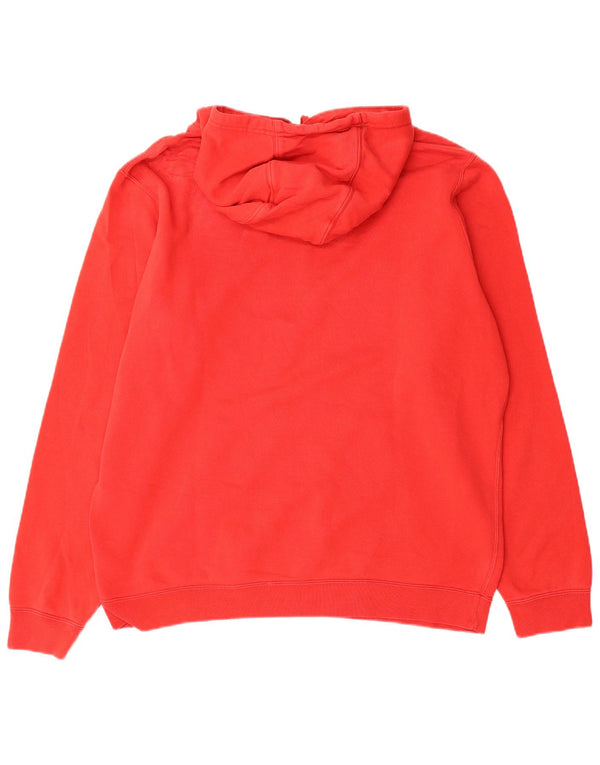 Felpa con cappuccio da uomo Nike Large rossa in cotone
