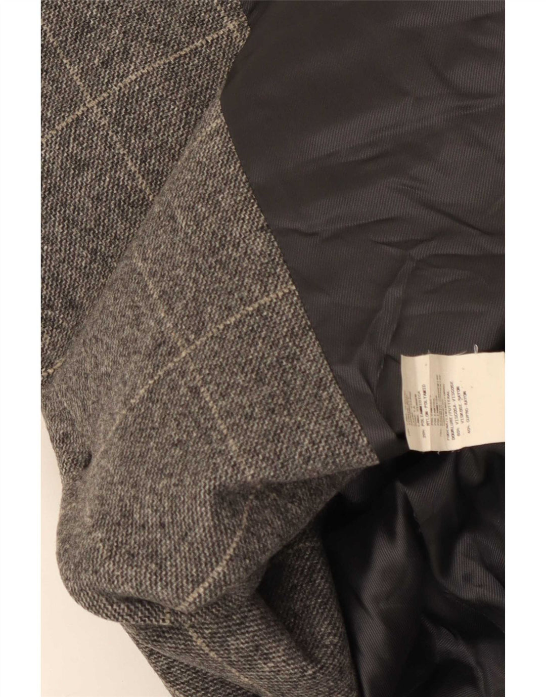 Giacca Blazer a 3 Bottoni da Donna Armani Collezioni IT 50 XL Lana a quadri Grigia