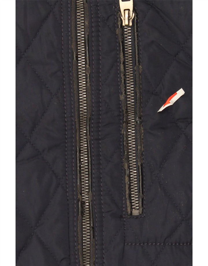 Giacca trapuntata da uomo Zara UK 40 grande in poliestere blu navy