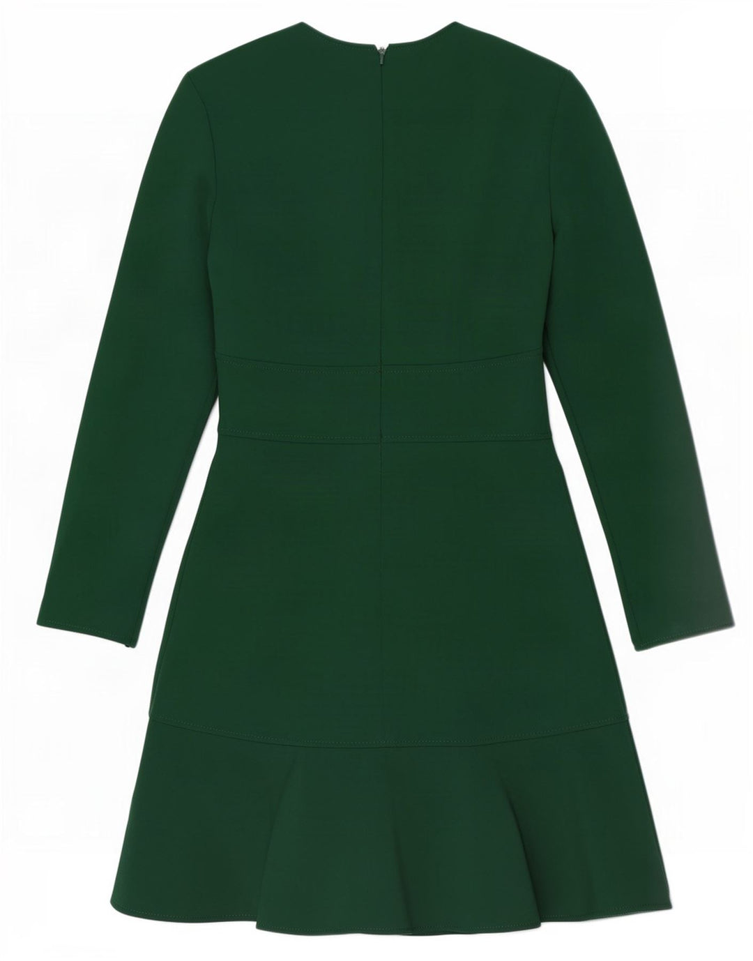 Abito a trapezio a maniche lunghe da donna Zara UK 10 piccolo poliestere verde