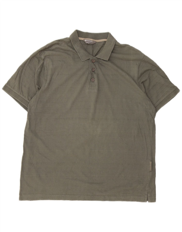 Polo da uomo Mountain Warehouse grande in cotone kaki