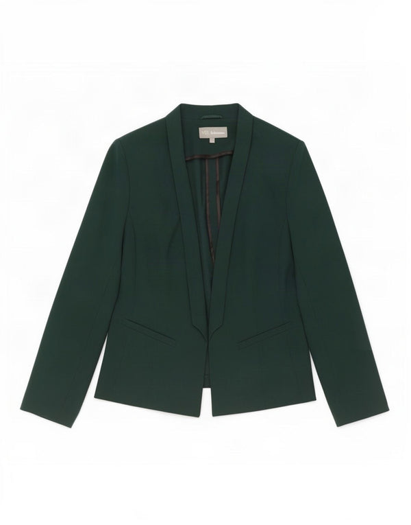Giacca Marks & Spencer da donna Open Blazer UK 16 Large Verde Poliestere